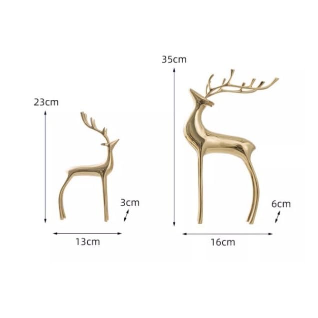 Statue Decorations Modern Luxury Copper Deer Ornament Living Room Coffee Table Entrance Hotel Soft Decorations Home Decor Object, WANGJIANJUN2023