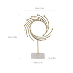 Abstract Sculpture, Modern Metal Ornament Hand Made Tabletop Decoration for Living Rooms and Offices, 11.8 x 7.9in