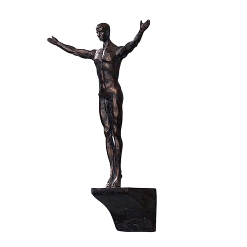 Climbing Man Wall Sculpture – Resin Decor Figure, Modern Art Accent, Black Home Ornament | Unique 3D Hanging Statue Piece, Artistic Abstract Wall Decoration Setup Living Room Bedroom Workplace Design - size: diving, style: Black