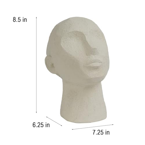 Abstract Decor Sculptures Home Decor - Resin Thinker Human Head Statue Shelf Decorations Bust Statues for Living Room Office Table Art Decor Accents 7.25 * 6.25 * 8.5 Inch