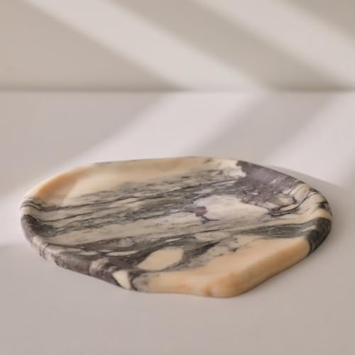 Natural Marble Cloud Shape Jewelry Tray, Key Tray For Entryway Table, Jewelry Dish Trinket Tray for Home Décor, Ring Holder for Women Gift, 10"(25cm) X 6.3"(16cm) - size: 10"(25cm) X 6.3"(16cm)