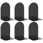 Bookend 6 Pieces, Metal Round Bookends for Shelves, Book Ends to Hold Books for Desk, Book Stopper for Home Office - style: 3 Pairs Bookends