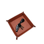 siduater Valet Tray Desktop Storage Organizer – Vegan Leather Catchall Tray Bedside Vanity Tray Nightstand Caddy Holder for Remote Controller, Watch, Keys, Phone, Wallet, Coin, Jewelry, Brown - color: Brown