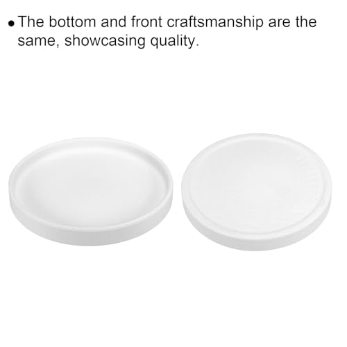 PATIKIL 6 Inch Round Ceramic Plant Saucer, Plant Saucer Tray Flower Planter Drip Tray for Indoors Outdoors Patio Balcony, White - color: White