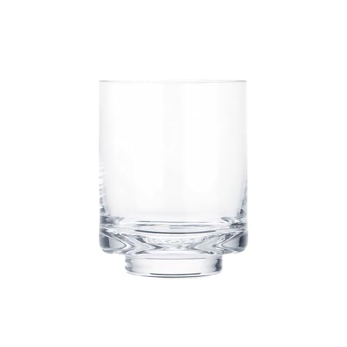 WGVI Clear Glass Pedestal Hurricane Candle Holder, 5.5" W, 6.6" H, Footed Decorative Vase for Pillar Candles, Elevated Cylinder Candleholder on a Riser Round Base, Home Décor, 1 Piece - size: 6.6"H