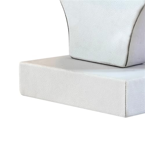 Portrait Jewelry Stand Pendant Jewelry Display Stand Wooden Portrait Neck Model Necklace Holder Stand for Selling - color: White