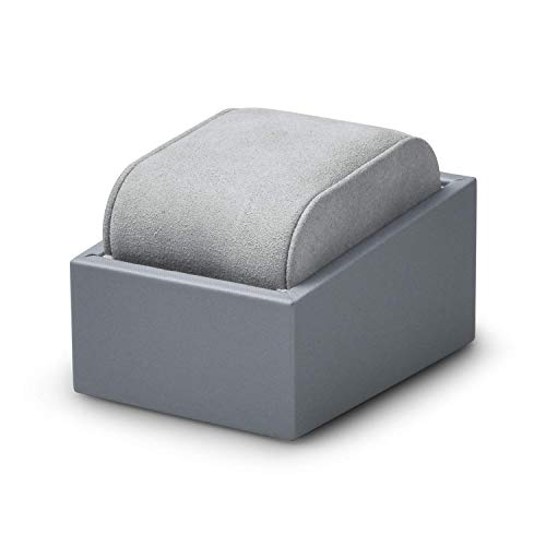 Oirlv Premium Leather Single Watch Display Stand Bracelet Wrist Watch Showcase Jewelry Display Holder (Light Grey) - color: Light Grey