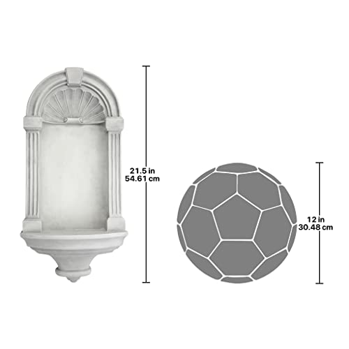 Design Toscano Classical European Style Wall Niche Display Shelf, Medium, 21 Inches Tall, Cast Stone Resin, Antique Stone - size: Medium, 21 Inch