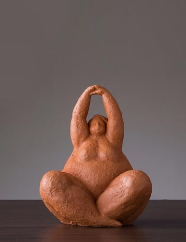 HAUCOZE Lady Sculpture Woman Figurine Gift Modern Home Decor Statue for Living Room Bedroom Office Polyresin 10 Inch