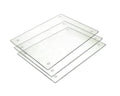 Tempered Glass Cutting Board Long Lasting Clear Glass Scratch, Heat, Shatter Resistant, Dishwasher Safe. (3 Rectangle 10x7") - size: 3 Rectangle 10"L x 7"W