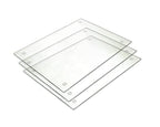 Tempered Glass Cutting Board Long Lasting Clear Glass Scratch, Heat, Shatter Resistant, Dishwasher Safe. (3 Rectangle 10x7") - size: 3 Rectangle 10"L x 7"W