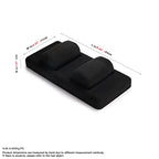 Oirlv Premium Black Microfiber Jewelry Display Tray Jewelry Display Set for Selling Small Jewelry Tray with 2 Pillow Bracelet Display Holder(TT07008) - size: 2 bracelet/bangle tray