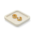 Microfiber Jewelry Trays Stackable Ring Earring Bracelet Necklace Bangle Watch Display Tray Drawer Organizer 3.93 * 3.93 * 0.59inch (White - color: Beige, size: 10*10cm Tray