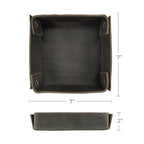 Hide & Drink, Leather Catchall Change Keys Coins Jewels Box Tray Big Storage, Handmade Includes 101 Year Warranty :: Dark Jade - color: Dark Jade