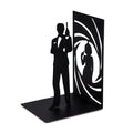 Balvi Secret Agent Bookend – Decorative Metal Bookend in Black – Original Design – Ideal for Home and Office – Keeps Books Organized and Upright for Book Lovers – Sujetalibros