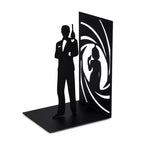 Balvi Secret Agent Bookend – Decorative Metal Bookend in Black – Original Design – Ideal for Home and Office – Keeps Books Organized and Upright for Book Lovers – Sujetalibros