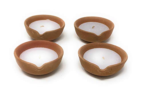 Serene Spaces Living 5-Hour Candle in Handmade Terracotta Pot by CPAA, Ideal for Lighting at Christmas, Set of 9