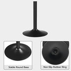 HOOBRO Bar Table, Height-Adjustable Round Pub Table 27-35.4 Inches, Cocktail Table with Sturdy Base, Modern Style, Easy to Assemble, Suitable for Small Space, Black BK58BT01G1 - color: Black