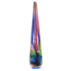 Luxury Lane Hand Blown Abstract Hollow Tear Drop Sommerso Art Glass Sculpture for Home Decor 11.5 inch Tall Centerpiece Table Decoration - size: 11.5" tall