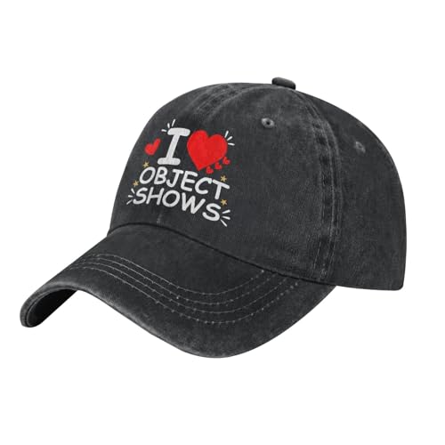 I Love Object Shows Caps for Men Object Shows Mens Baseball Hats - color: Black