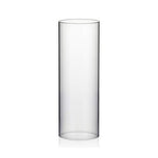 WGVI Hurricane Candle Holder Sleeve, Wide 3.5", Height 10", Clear Glass Cylinder Candleholder, Chimney Tube, Open Ended Candle Shade, 1 Piece - size: 3.5"x10"H