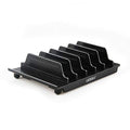 Adjustable Universal Multi Device Organizer Dock Stand Holder, Tablet Cell Phone Desktop Stand for iPhone Samsung Galaxy Google Nexus Kindle (Black)- No Charging Port - color: Black