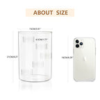 Glass Cylinder Hurricane Candle Holder for Tea Light Pillar Candle Holders Table Centerpiece, Clear Decorative Geometric Candle Holder for Wedding, Party(No.02) - size: No.02
