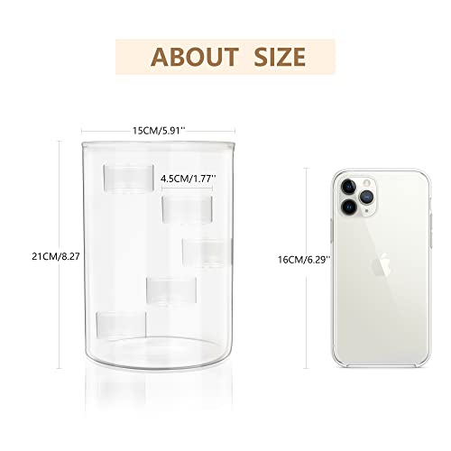 Glass Cylinder Hurricane Candle Holder for Tea Light Pillar Candle Holders Table Centerpiece, Clear Decorative Geometric Candle Holder for Wedding, Party(No.02) - size: No.02