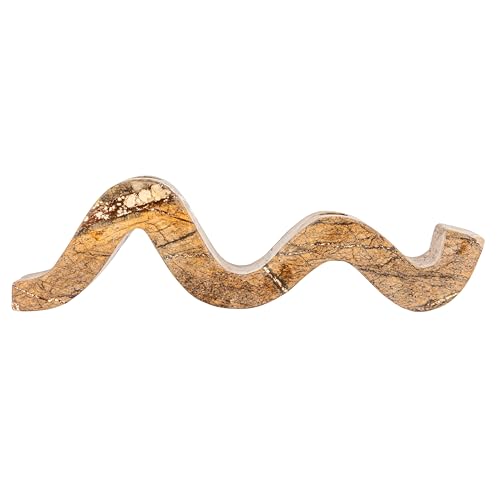 Bloomingville Marble Wave Double Taper Candle Holder, Brown Forest - color: Brown