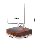 Wenqik 4 Pcs Crystal Display Stand Adjustable Metal Arms Small Rock Display Stand with Wooden Base Geodes Rock Agate Mineral Easel Holder for Collectibles(1.97 x 1.97 x 3.15 Inch) - size: 1.97 x 1.97 x 3.15 Inch