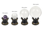 Bast Bastet Cats Crystal Ball Stand Sphere Display, Natural Healing Feng Shui Glass Orb Holder Base Statue Decoration, for 40mm-80mm Ball - style: Bast Cat
