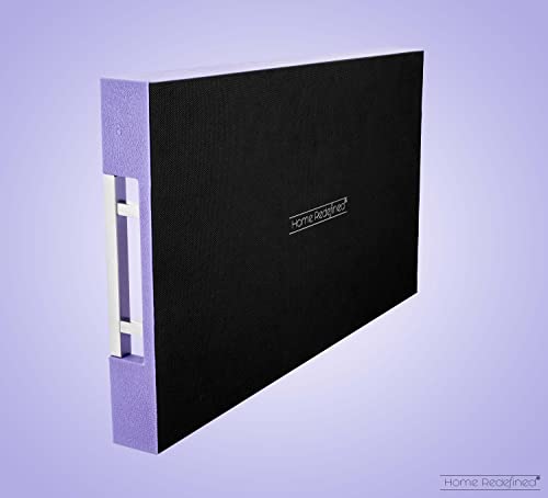 Modern Elegant 17.5"x12" Rectangle Purple Lavender Shagreen Faux Leather Decorative Tray Ottoman Coffee Table Perfume Living Room Kitchen Serving Tray with Silver Metal Handles by Home Redefined - color: Lavender/Silver