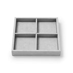 Oirlv Microfiber 4 Grids Stackable Jewelry Display Tray - style: P13514