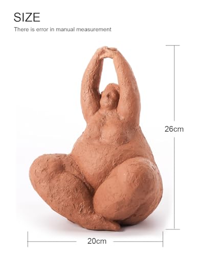 HAUCOZE Lady Sculpture Woman Figurine Gift Modern Home Decor Statue for Living Room Bedroom Office Polyresin 10 Inch