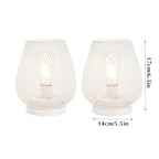 JHY DESIGN Set of 2 Metal Cage LED Lanterns Battery Powered Cordless Accent Light with LED Great for Weddings Parties Patio Events for Indoors Outdoors(White) - style: Set of two White egg