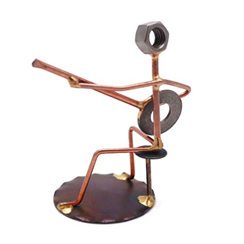 Banjo Collectible Handmade Metal Art Figurine, Desk Accessories, Trophy, Office Décor, Musical Instrument