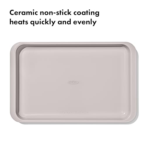 OXO Good Grips Non-Stick Pro Ceramic Coated Metal Bakeware Jelly Roll Pan – Biscuit - color: Biscuit, size: Jelly Roll Pan