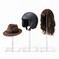 Acrylic Hat Organizer & Wig Stand, Clear Hat Rack Display Stand, Cap Holder for Baseball Caps, Wig Holder, Mask Stand, Helmet Stand, Collectibles, Dresser Display (3.9x5.9x14 Inch - size: Large (3.9x5.9x14 Inch）