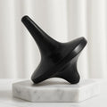 Dressler Alabaster Tops Decorative Object – Stone & Marble Modern Home Decor Accent – Artistic Shelf Styling & Coffee Table Decor for Office & Living Room – 6", Black - size: 8"