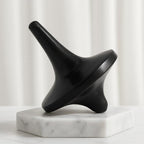 Dressler Alabaster Tops Decorative Object – Stone & Marble Modern Home Decor Accent – Artistic Shelf Styling & Coffee Table Decor for Office & Living Room – 6", Black - size: 8"