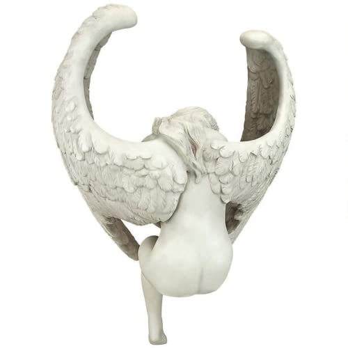 Creative White Resin Redemption Angel Statue,Tabletop Ornament, Hand-Carved Angel Sculpture Used for Garden Home Decoration
