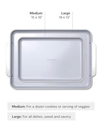 Caraway Non-Stick Ceramic Baking Sheet Duo - Naturally Slick Ceramic Coating - Non-Toxic, PTFE & PFOA Free - 18 x 13" Large & 15 x 10" Medium - Sage - color: Sage, size: Baking Sheet Duo