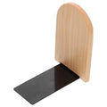 NOLITOY Simple Wooden Bookend Thickened Beech Wood Smooth Surface Book Stand for Desk Shelf Organizer Stable Non-Slip Book Stopper for Home Office Study Minimalist Design Matching Any
