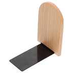 NOLITOY Simple Wooden Bookend Thickened Beech Wood Smooth Surface Book Stand for Desk Shelf Organizer Stable Non-Slip Book Stopper for Home Office Study Minimalist Design Matching Any