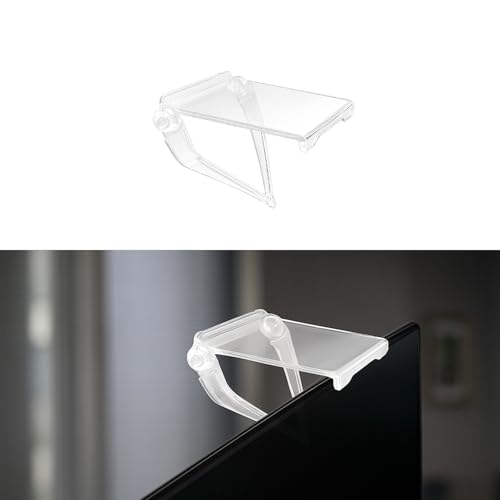 TBWHL 4pcs Acrylic Display Shelf, Computer Screen Display Stand for Anime Figure, Shelf Risers for Figures, Riser Stand for Decoration and Organizer for Desk, Computer Monitor Decor Figurines