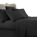 Italian 1500 Thread Count Heavy Soft Egyptian Cotton Sheet Set DEEP Pocket, Queen, Black Solid, Premium Italian Finish (Features : Fully Elastic Fitted Sheet Fits 7-9" Pocket) - color: Black ( Solid ), size: Queen Size (Fits 7-9 in Pockets)