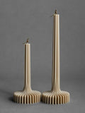 LAWA Set of 2 Vase Candle - Beautiful Handmade Pillar Unscented Soy Wax Elegant Aesthetic Candle Housewarming Gift Home Room Shelf Decor Idea Sandstone - color: Sandstone