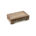 Wooden Display Stand Base 5.91"×3.54" Rectangle Wood Carved Pedestal Oriental Stand Pedestal for Furniture Antique - size: 5.91"×3.54"