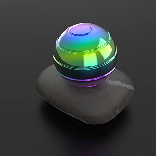 Kinetic Spinning Desk Toy Ball, 1.54'' Fidget Toys Ball for Adults Anxiety ADHD, Optical Illusion Toys for Christmas Birthday (39MM, Rainbow) - color: Rainbow