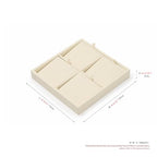 Oirlv Microfiber 4 Slots Jewelry Pendant Display Tray Jewelry Necklace Organizer Display Tray(Beige) - color: 4 Necklaces P13411